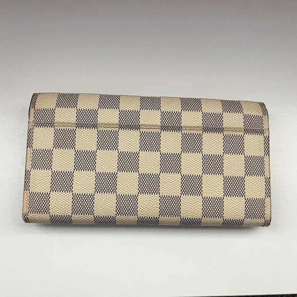 Louis Vuitton Damier Azur Sarah Envelope Style Large Wallet / Clutch - Picture 2 of 10